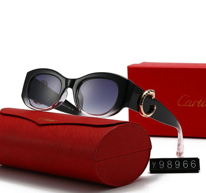 Minimalist Round Frame Letter C Sunglasses