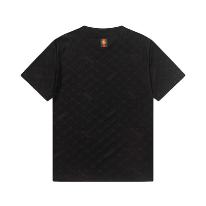 All black Full Print T Shirt