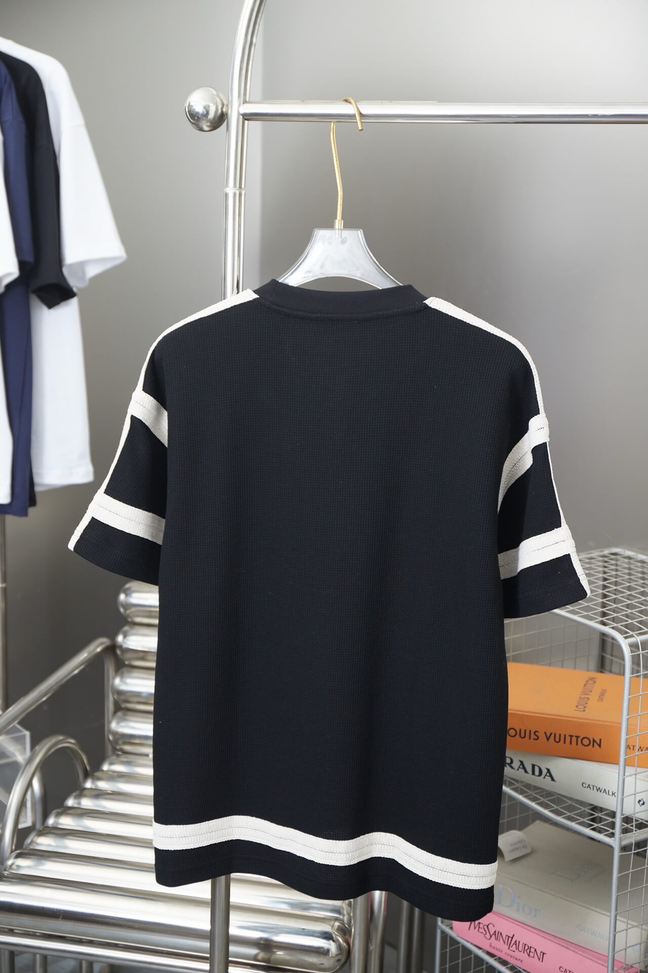 Striped Stitching T Shirt