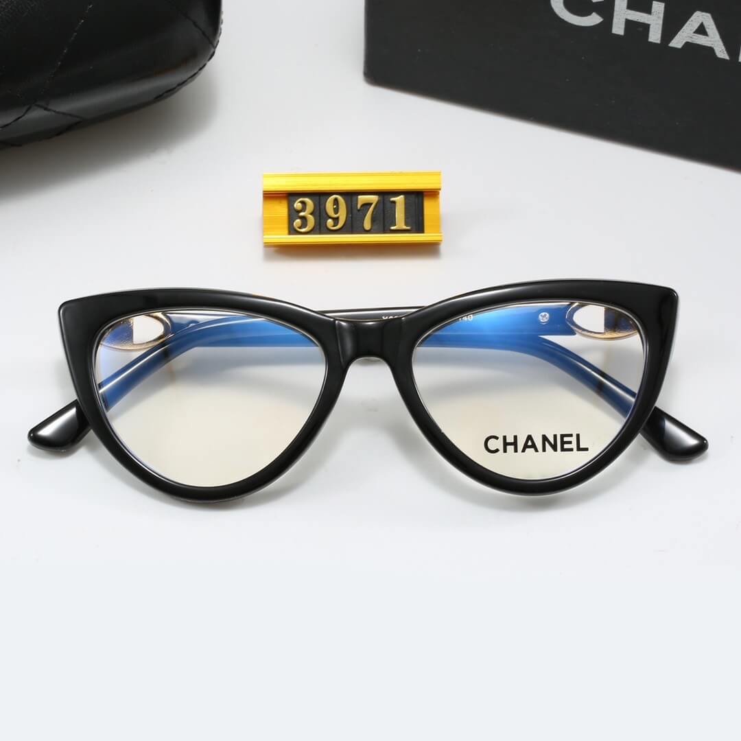 Retro Full-Frame Cat-Eye Plain Glasses