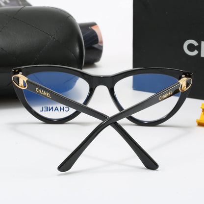 Retro Full-Frame Cat-Eye Plain Glasses