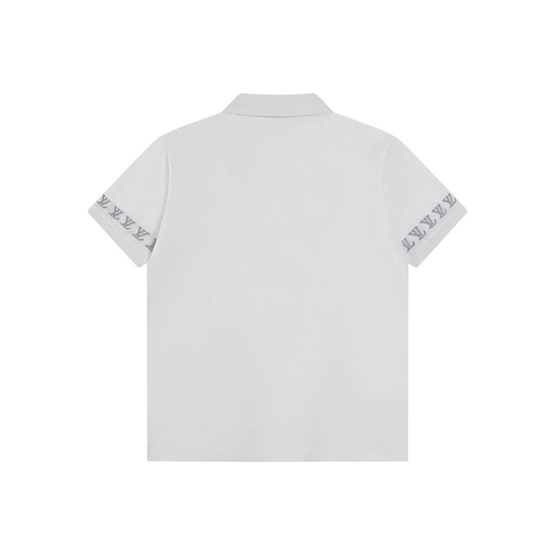 Chest Letter Embroidery Polo T Shirt