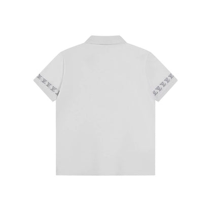 Chest Letter Embroidery Polo T Shirt