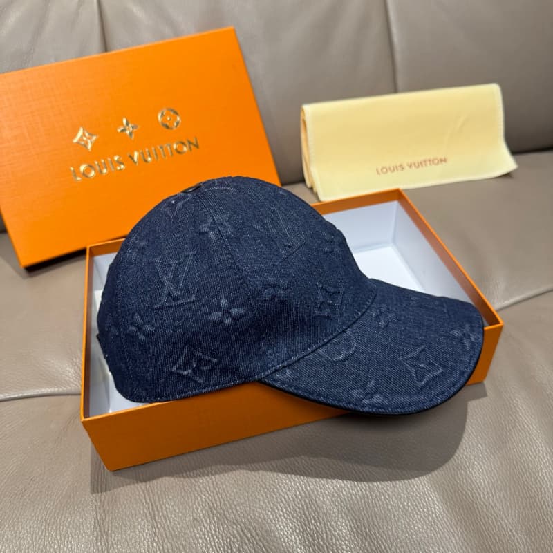 Embossed Denim Baseball Cap