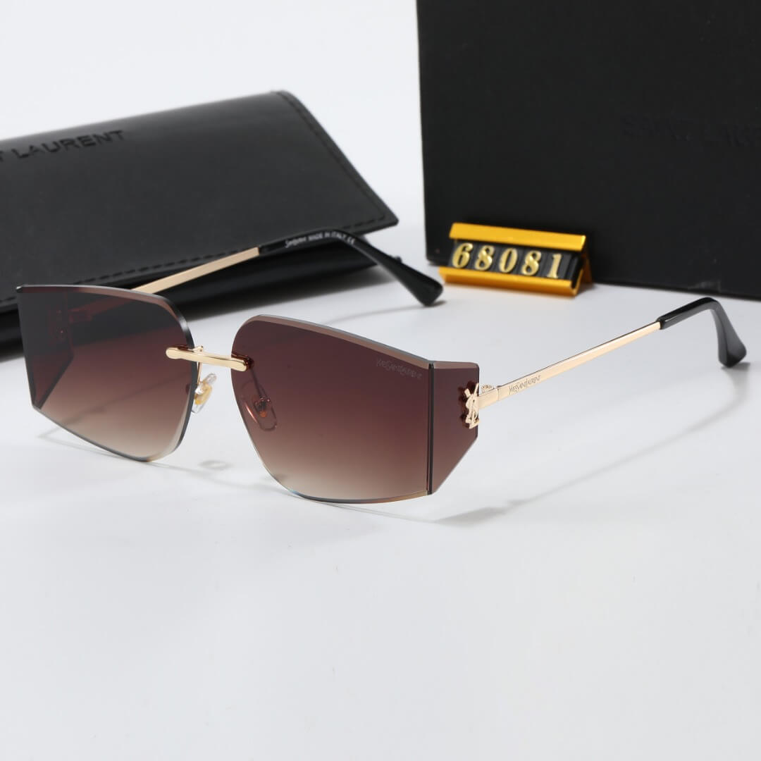 Modern Irregular Shape Frameless Sunglasses