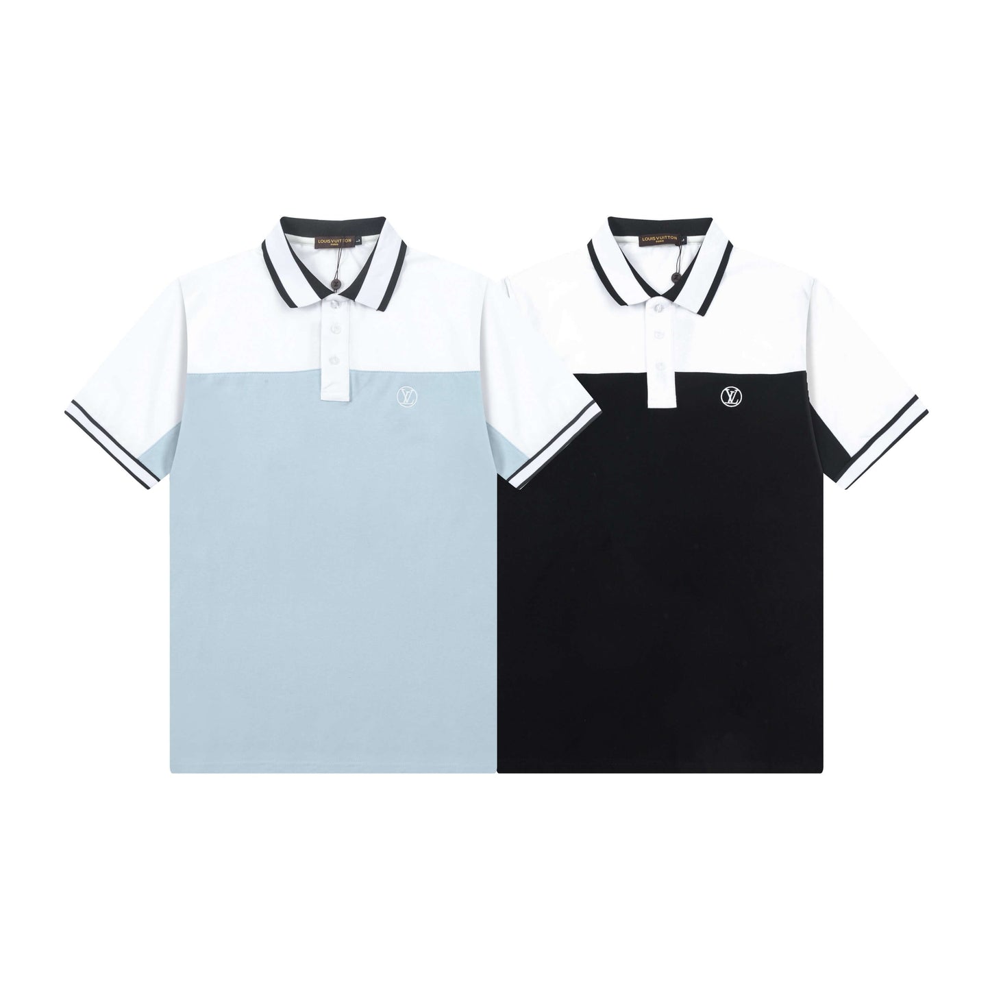 Contrast Color Embroidery Polo Shirt