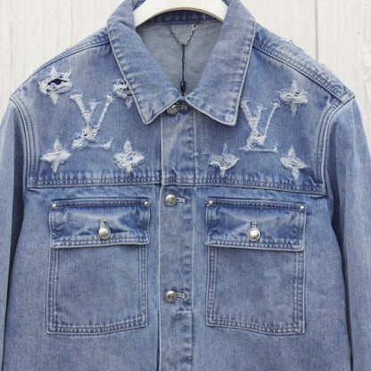 Lightly distressed denim jacket