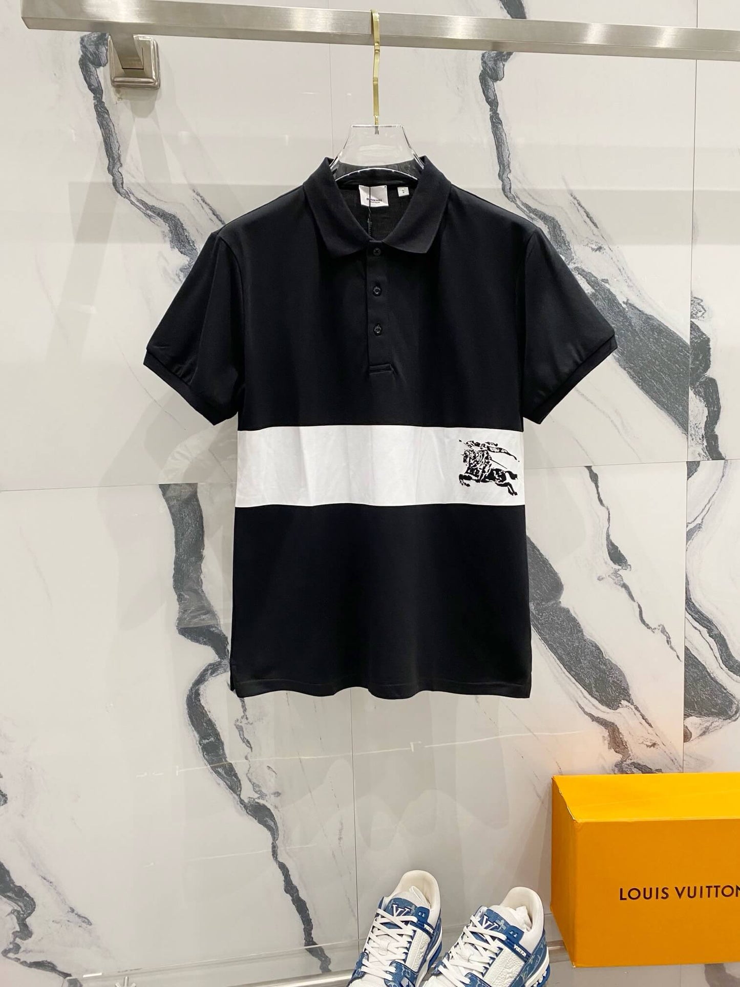 Striped Polo T Shirt