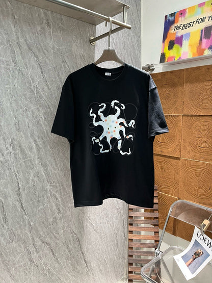 Octopus Embroidery T Shirt