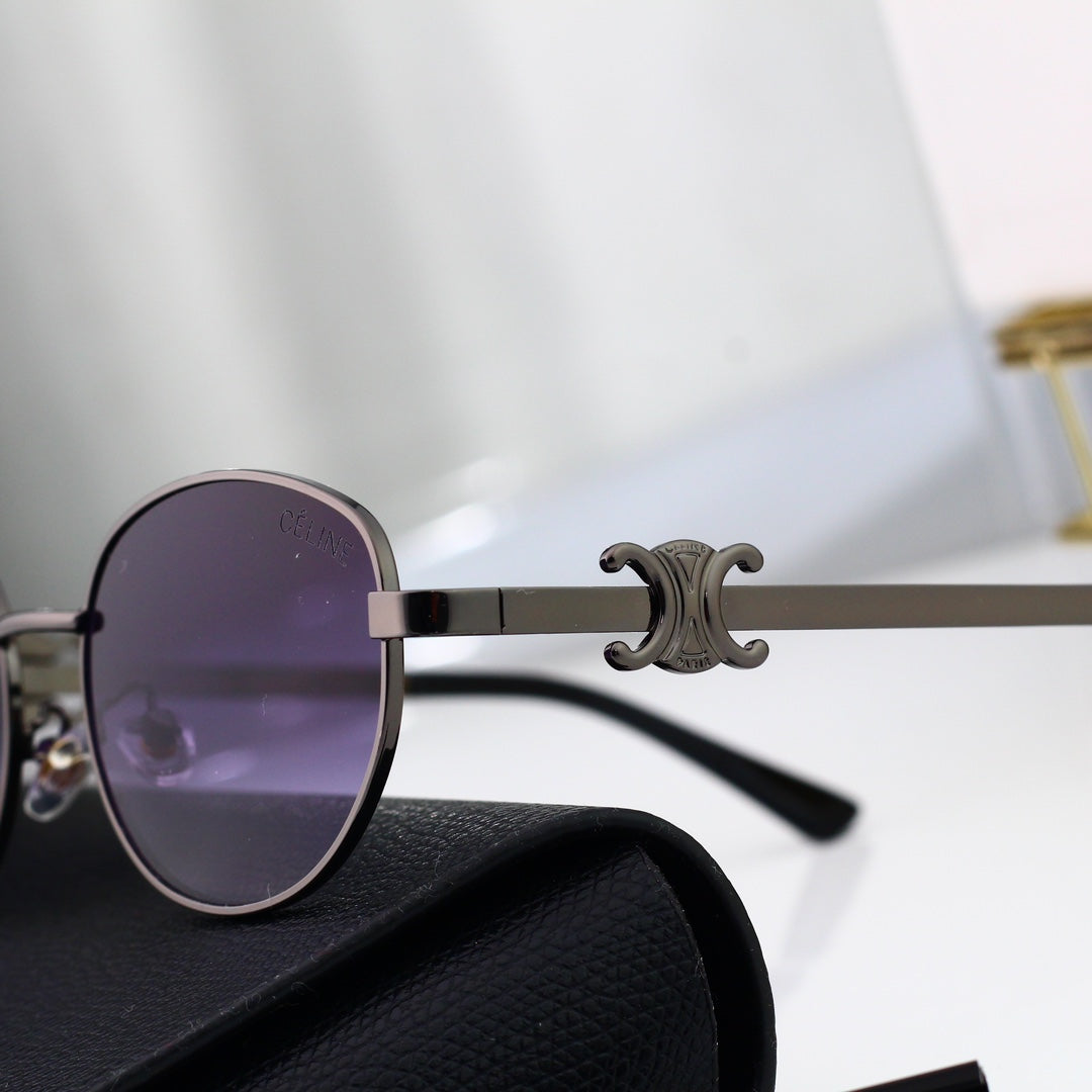 Vintage Metal Frame Round Sunglasses