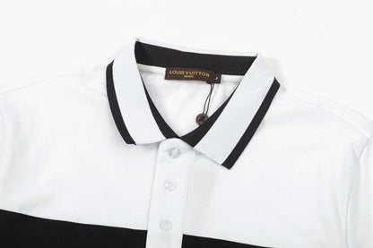 Contrast Color Embroidery Polo Shirt