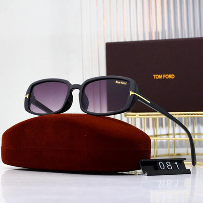 Retro Minimalist Square Frame Thin Temple Sunglasses