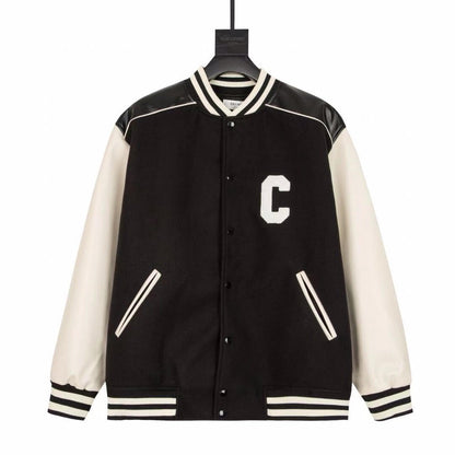 Letter C Embroidered Baseball Jacket