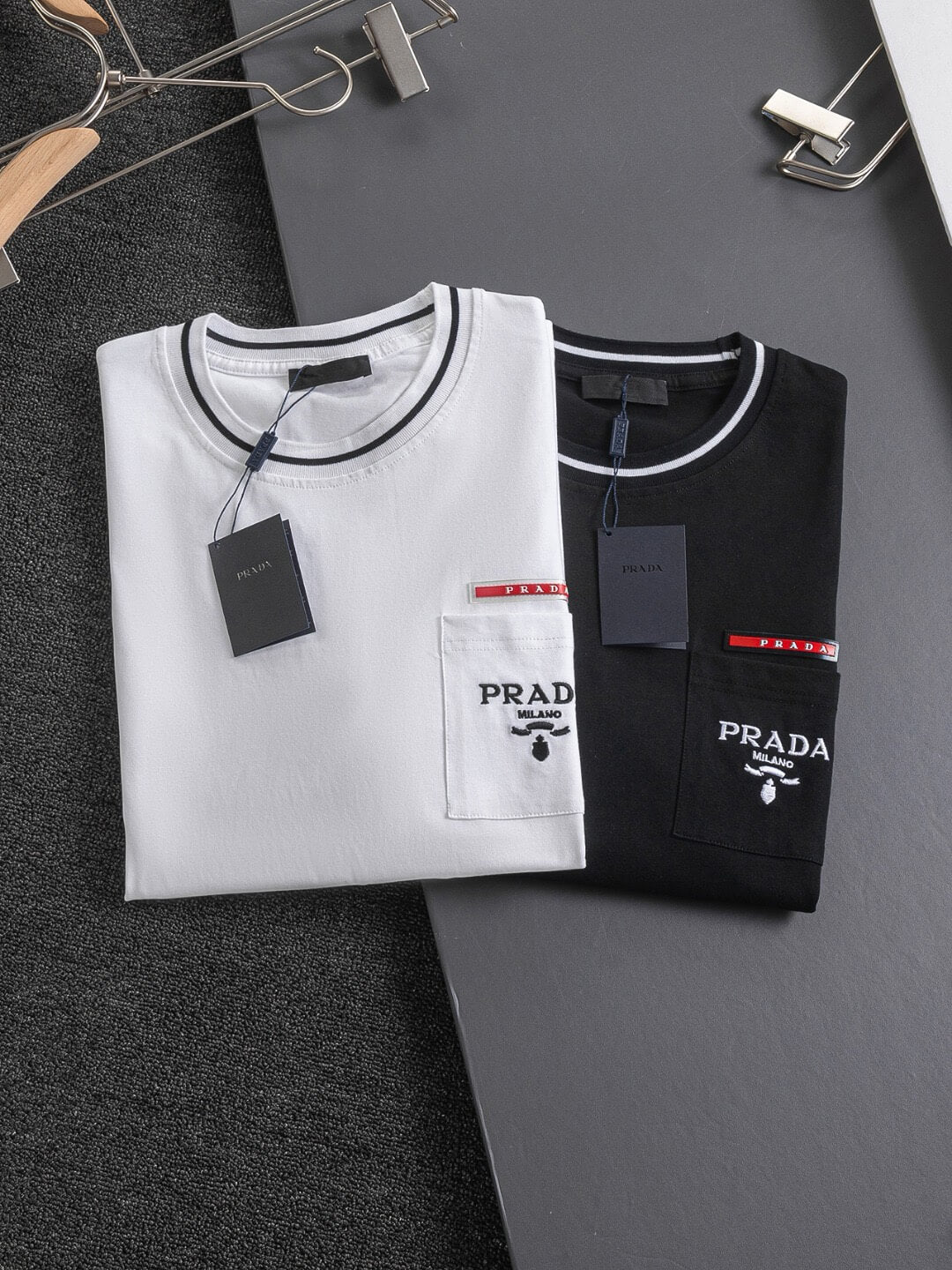 Embroidered Pockets T Shirt