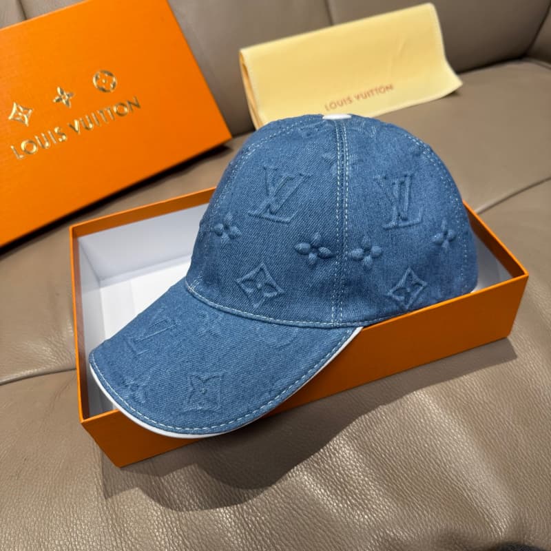 Embossed Denim Baseball Cap