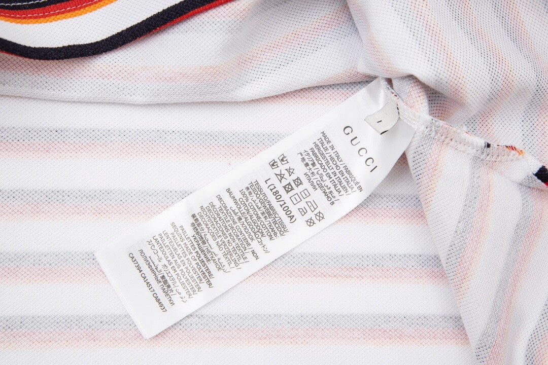 Patchwork Striped Polo Shirt