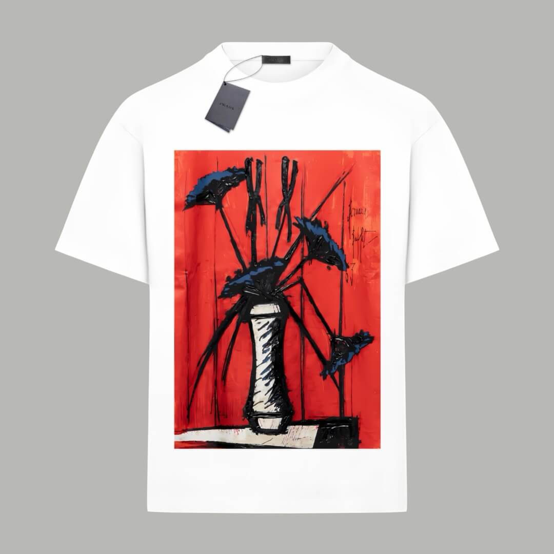 Vase Oil Painting Print T Shirt