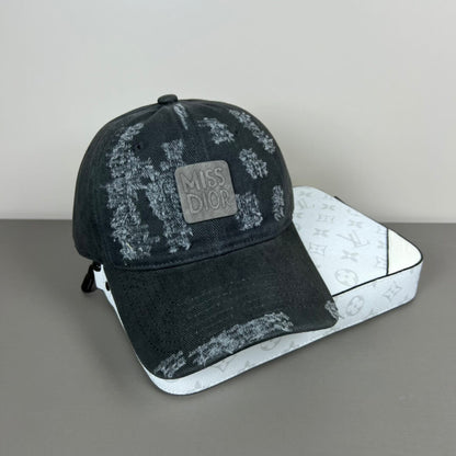 Chic Simple Distressed Brushed Baseball Cap