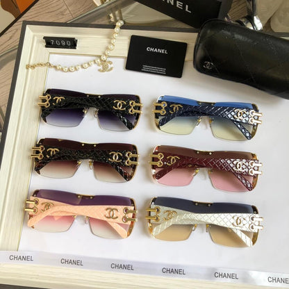 One-piece Frameless Gradient Design Sunglasses