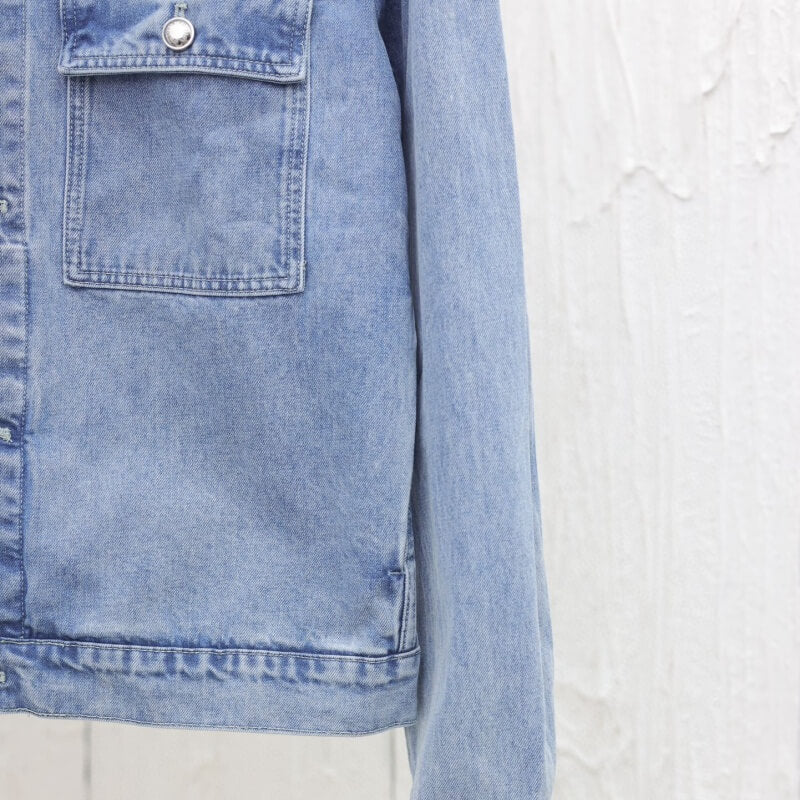 Lightly distressed denim jacket