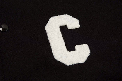 Letter C Embroidered Baseball Jacket