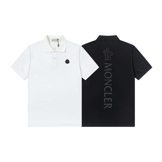 Back Letter Print Polo Shirt