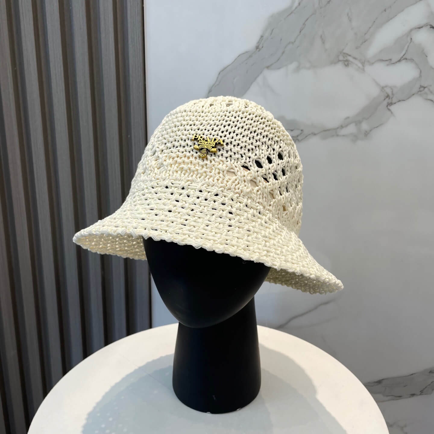 Elegant Holiday Style Thin Knitted Bucket Hat