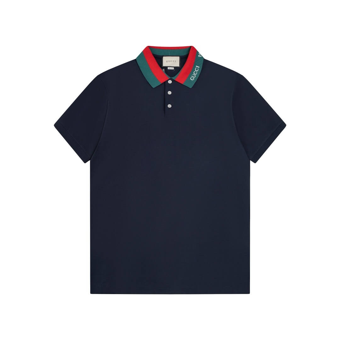 Neckline Letters Polo T Shirt