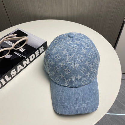 Classic All-Over Print Denim Baseball Cap