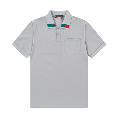 Neckline Stripes Polo Shirt