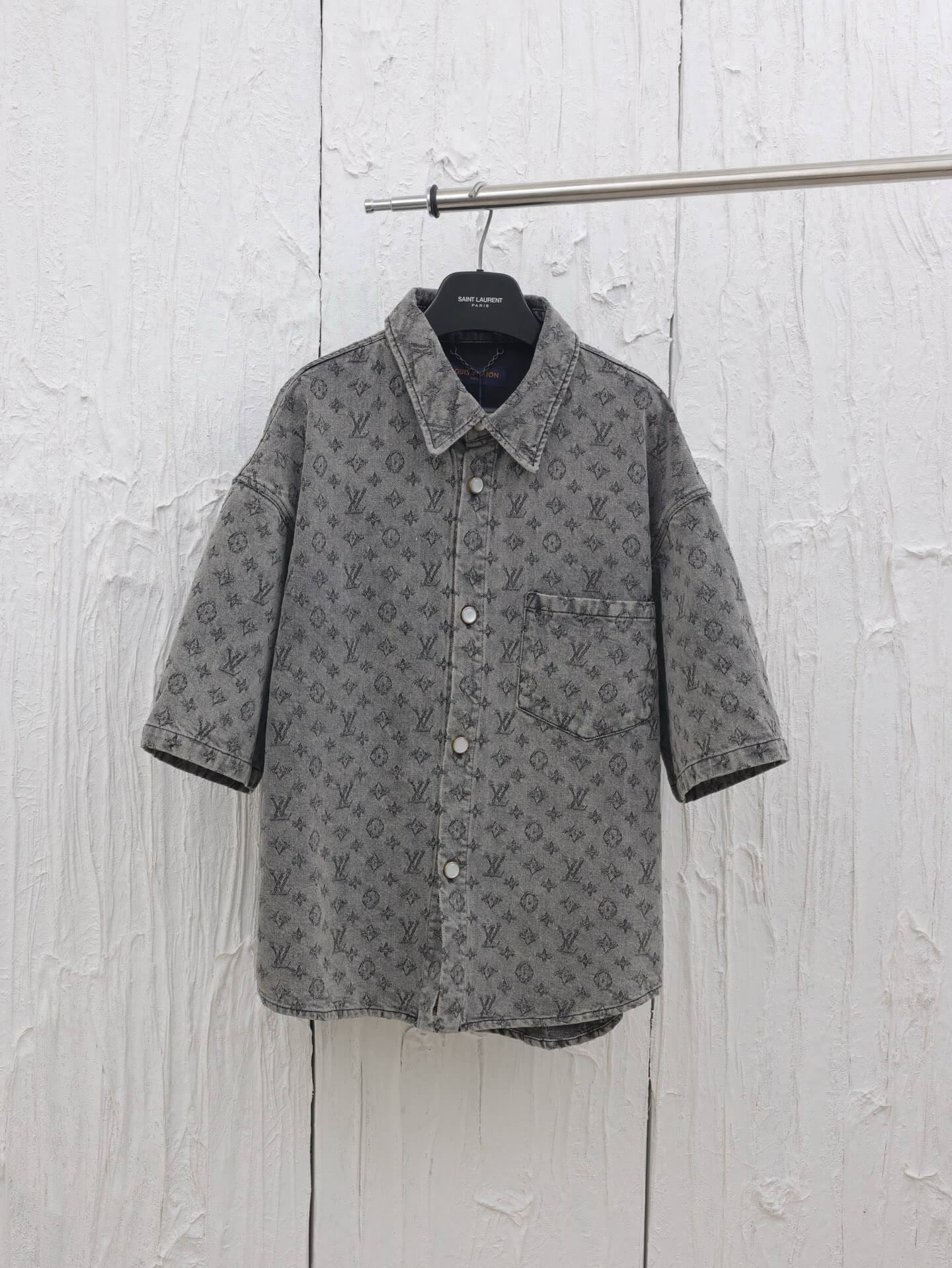 Exquisite Jacquard Denim Shirt