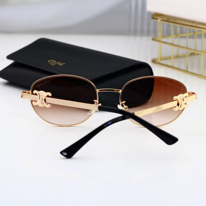 Vintage Metal Frame Round Sunglasses