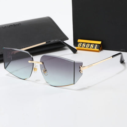 Modern Irregular Shape Frameless Sunglasses