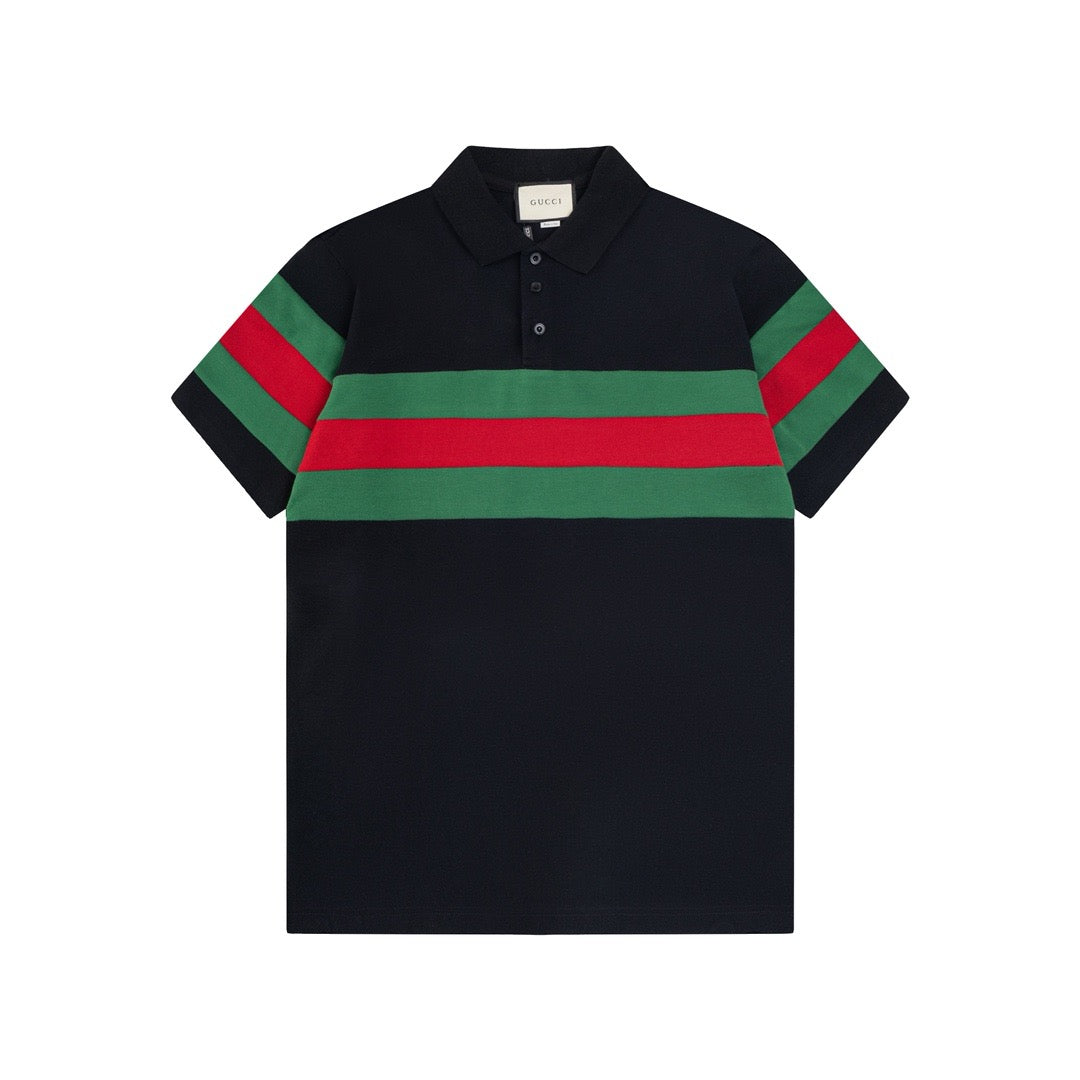 Red Green Stripes Polo T Shirt