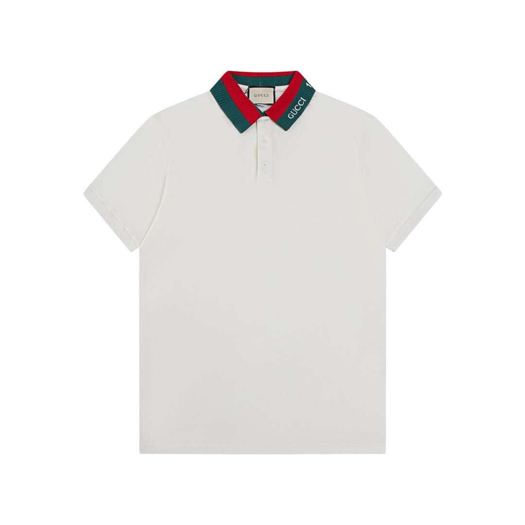 Neckline Letters Polo T Shirt