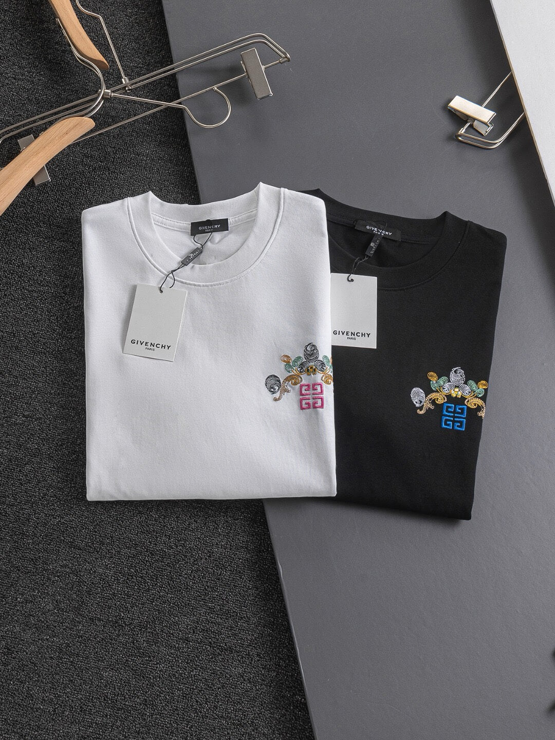 Exquisite Embroidery On Chest T Shirt