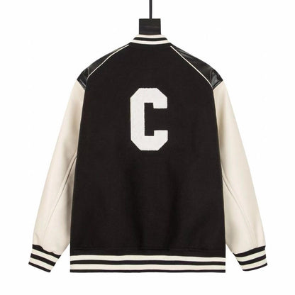 Letter C Embroidered Baseball Jacket