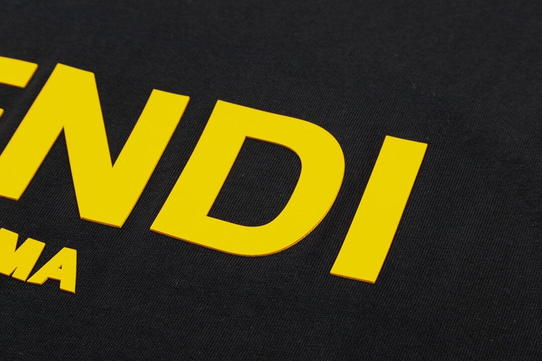 Yellow Letter Print T-shirt