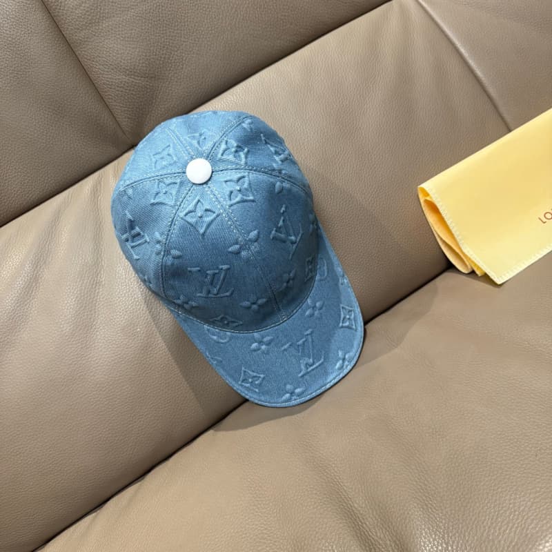 Embossed Denim Baseball Cap