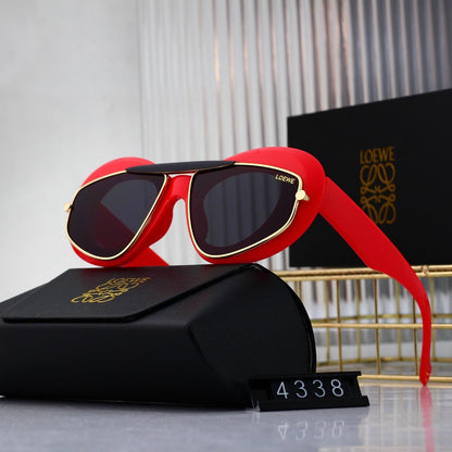 Retro Modern Large Frame Inlaid Sunglasses