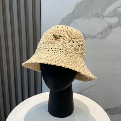 Elegant Holiday Style Thin Knitted Bucket Hat