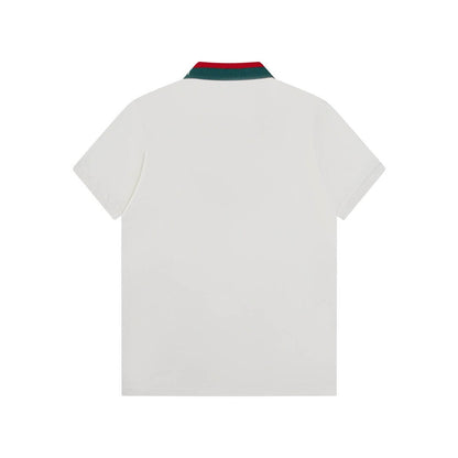 Neckline Letters Polo T Shirt