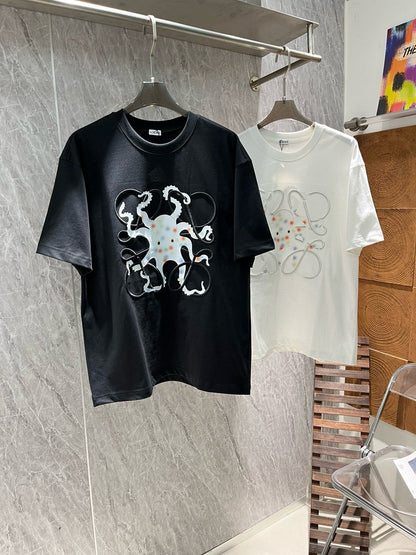 Octopus Embroidery T Shirt