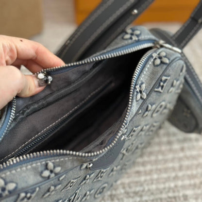 Embossed Denim Bag