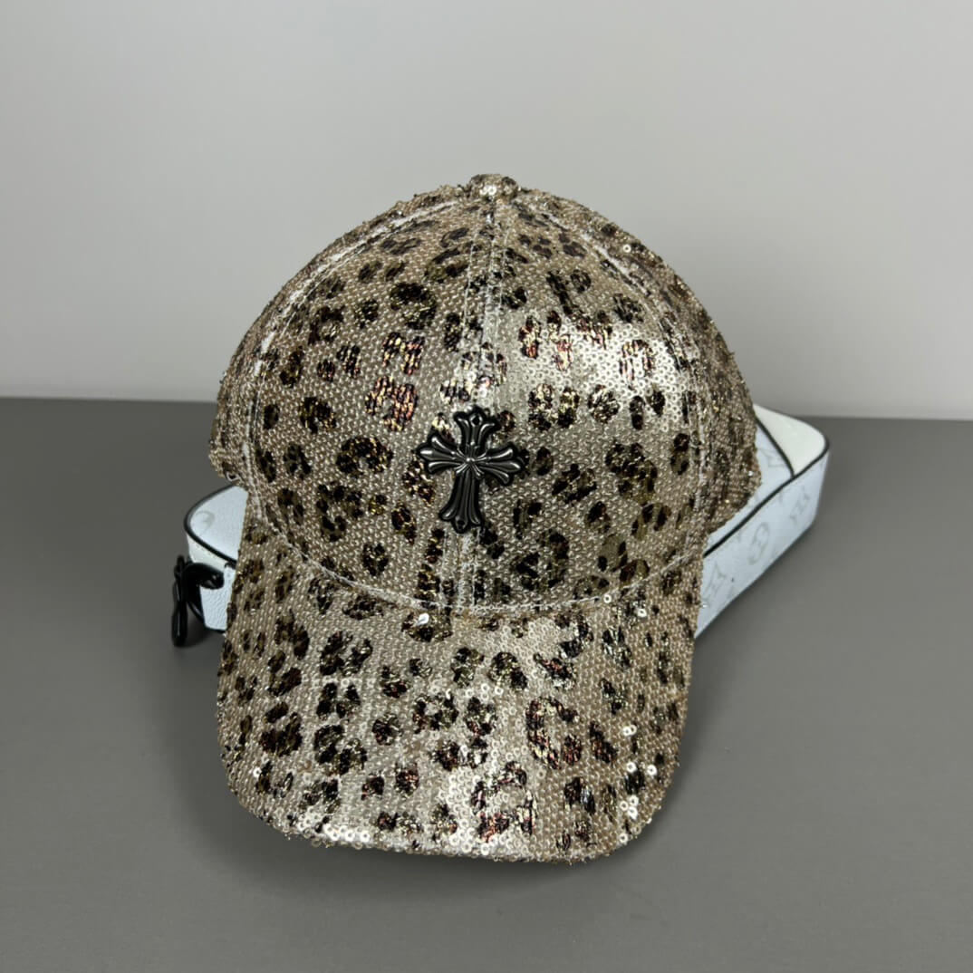 Avant-garde Fashion Leopard Print Sequin Cap