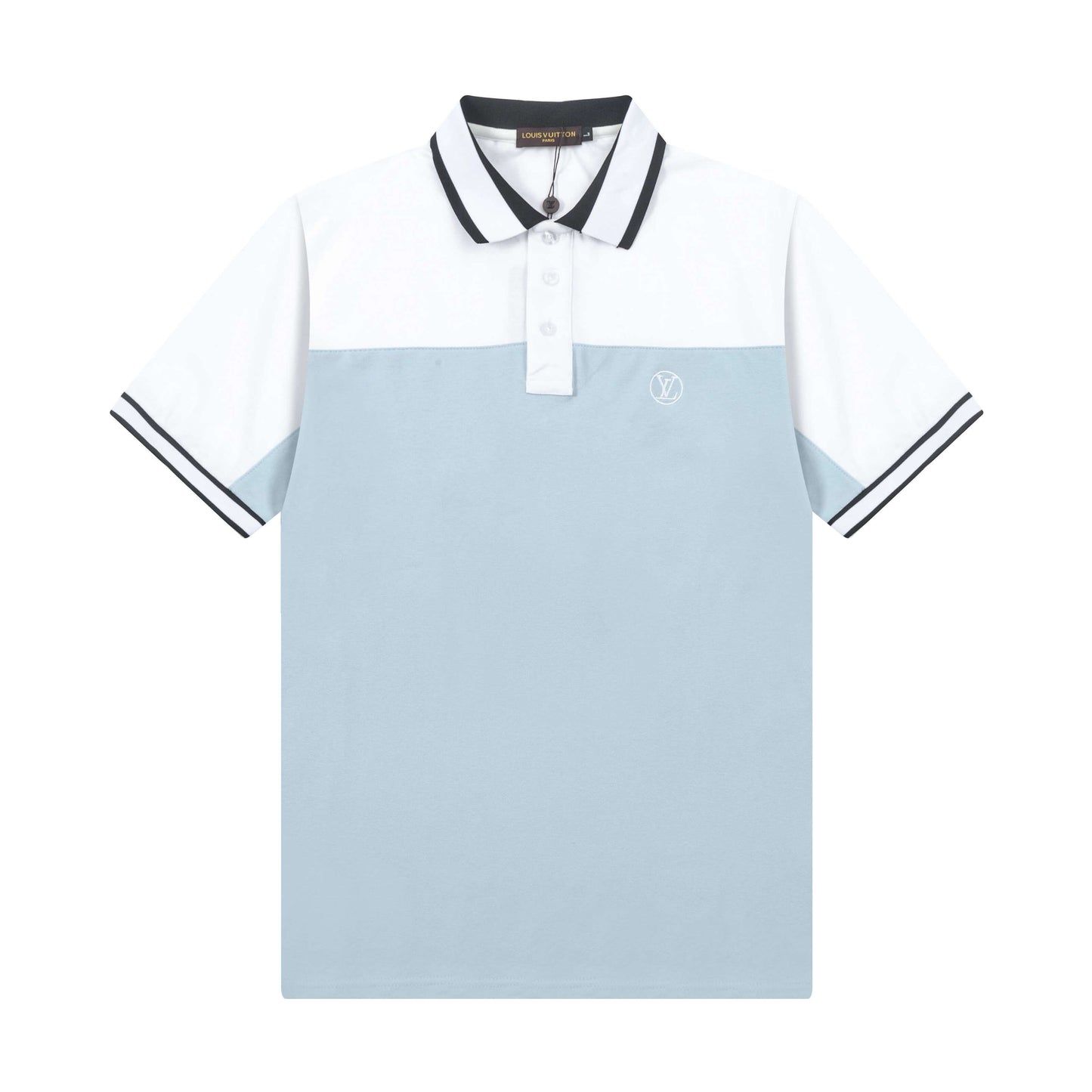 Contrast Color Embroidery Polo Shirt