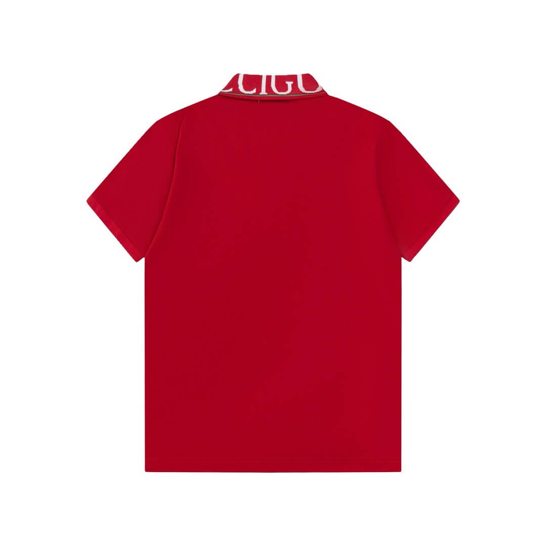 Neckline Letters Polo T Shirt