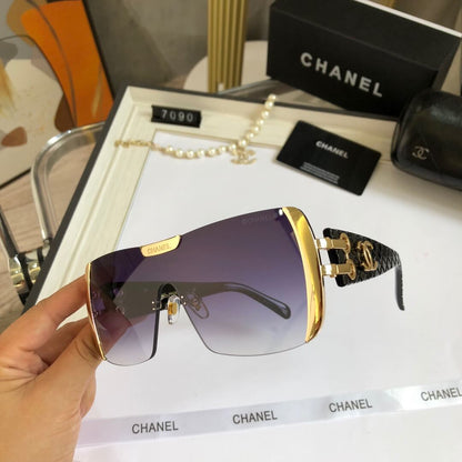 One-piece Frameless Gradient Design Sunglasses