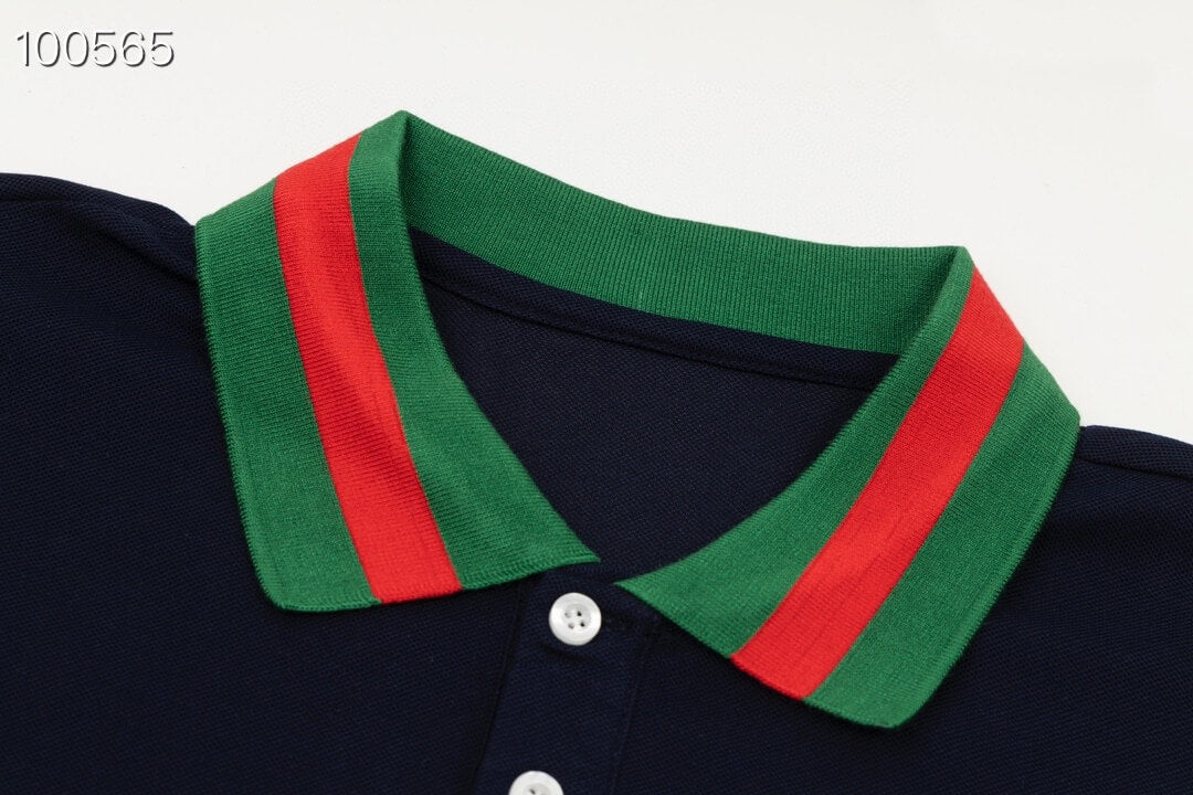 Tie Color Striped Polo Shirt