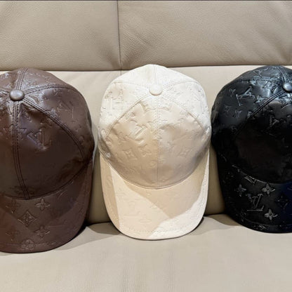 Genuine Leather Printed Baseball Cap